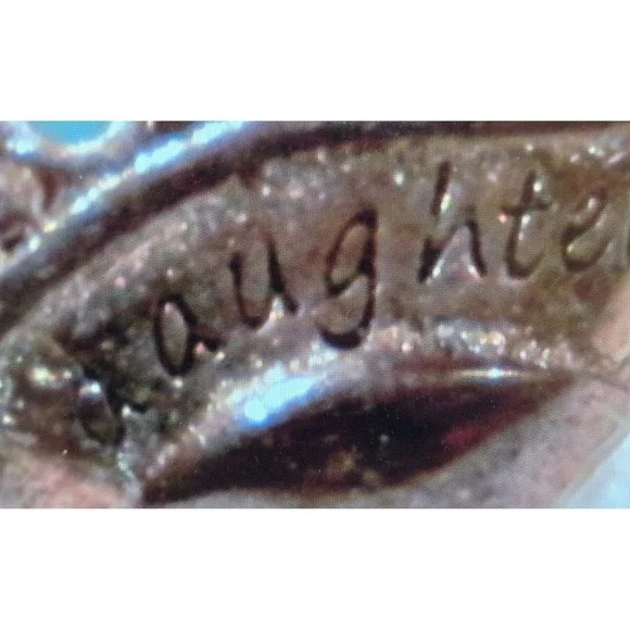 Unique Sterling Silver Heart & Enamel Daughter Love Barrel Charm 925 - Picture 5 of 5